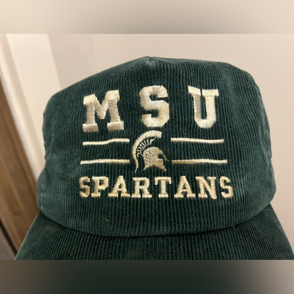 Vintage MSU corduroy ball cap/ stadium hat - Picture 5 of 5
